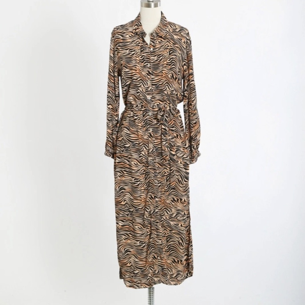 L*SPACE Tiger striped animal print dress Sz. M